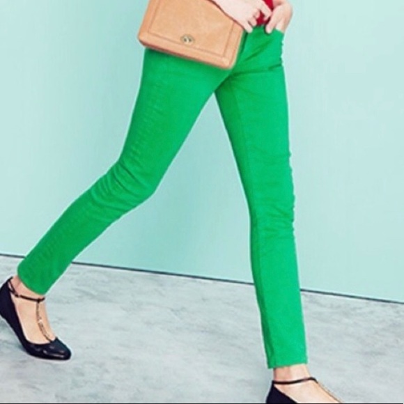 J. Crew Pants - J.Crew Green Denim Matchstick Pants